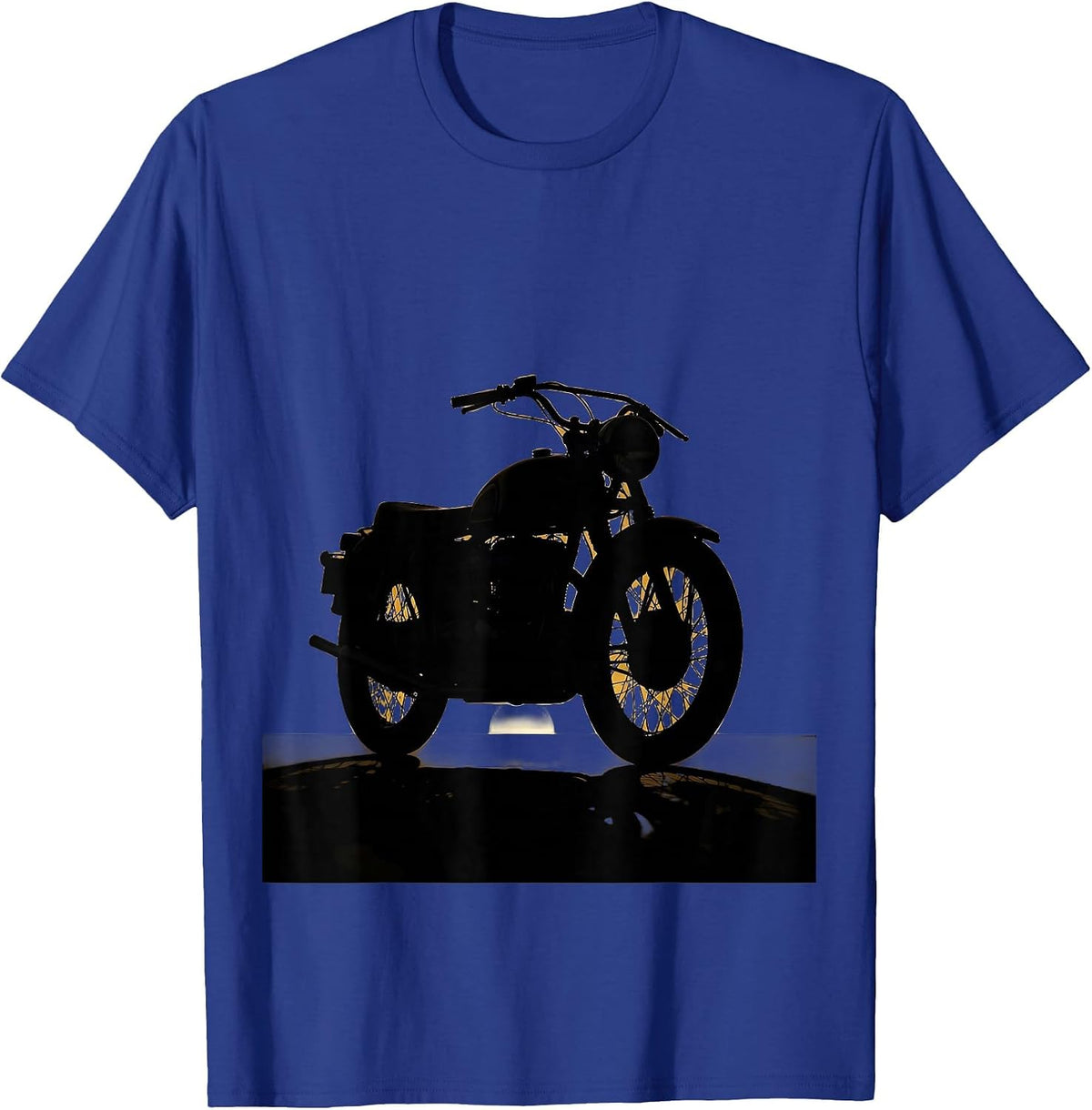 Men's Vintage Motorcycle Open Plains Freedom Graphic T-Shirt - Royal Blue