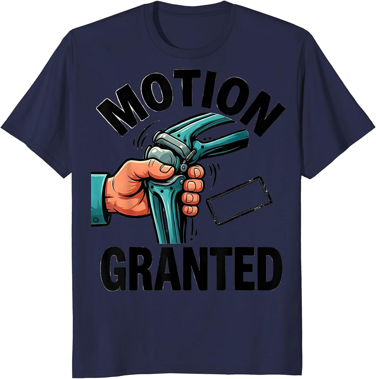 Men's Motion Granted Cartoon Massage Therapist Physical Therapy T-Shirt - Navy Blue