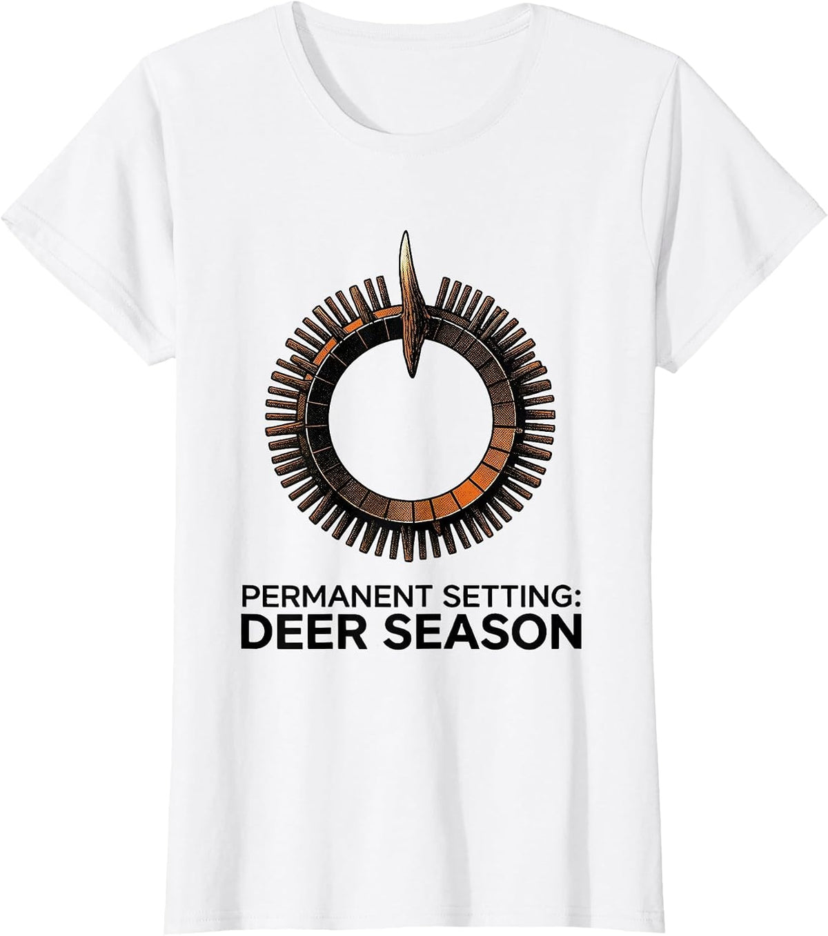 Permanent Setting: Deer Season Funny Hunting Dad Humor T-Shirt - White