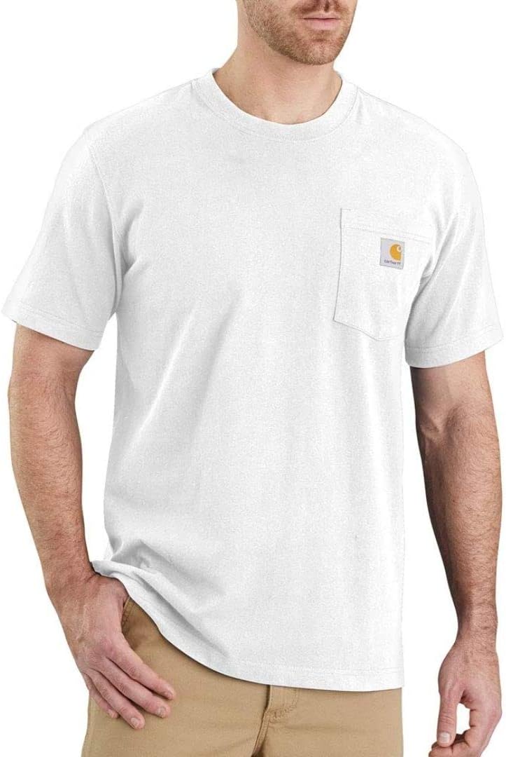 Carhartt Men's 103296 Relaxed Fit Workwear Pocket T-Shirt - White
