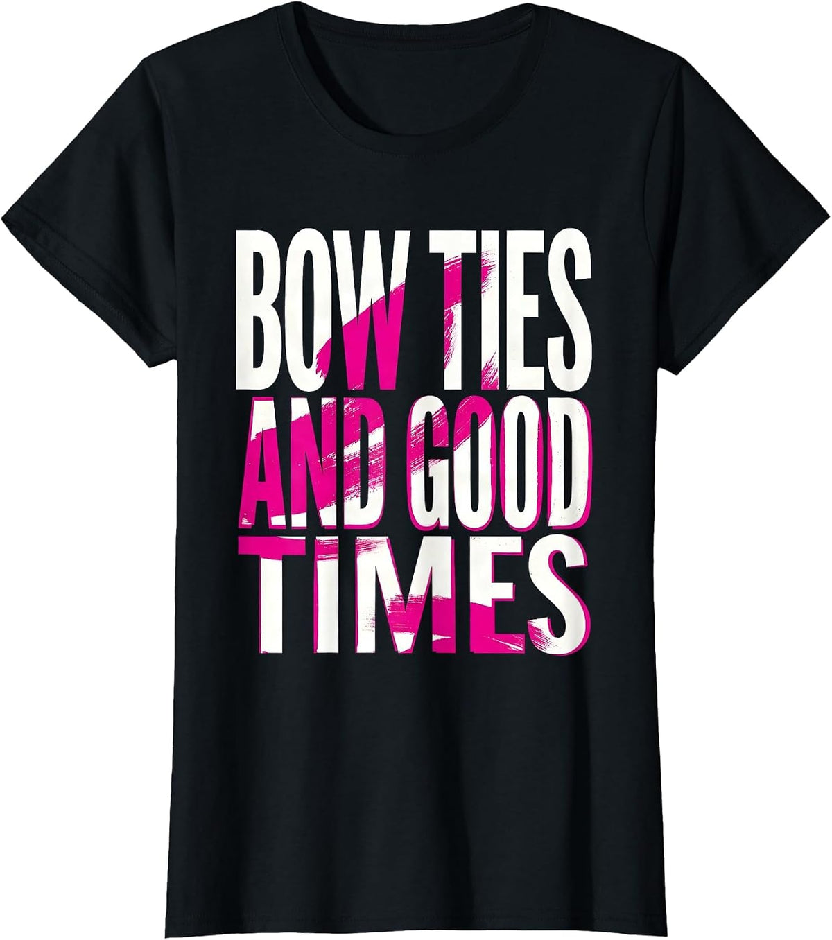 Bow Ties and Good Times Tuxedo Graphic Design T-Shirt - Black