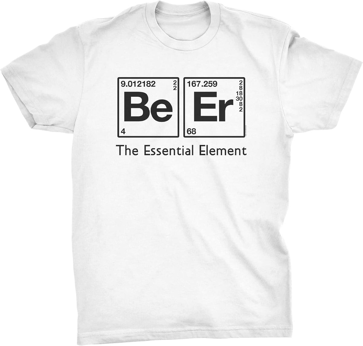 Beer Elements Funny Periodic Table Adult Humor T-Shirt for Men Women - Mens White-0001