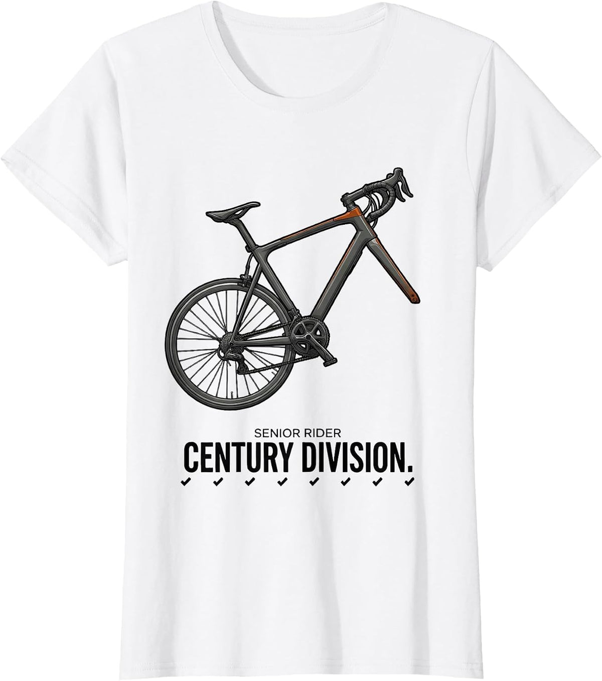 Senior Rider Century Division Funny Old Guy Cycling T-Shirt - White