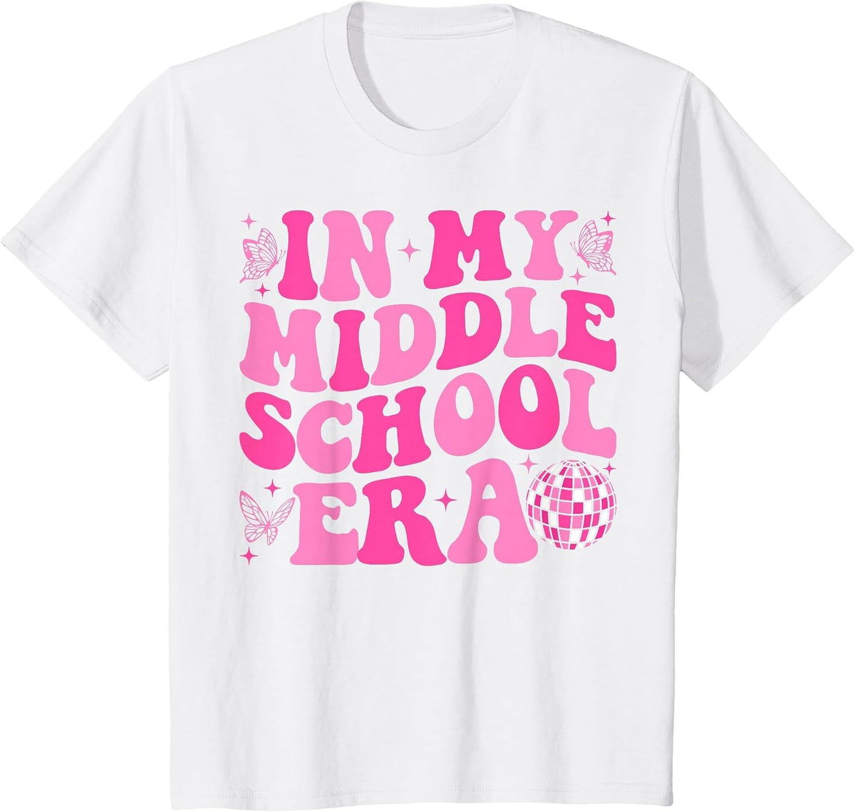 Groovy in My Middle School Era Back to School Teacher T-Shirt - White