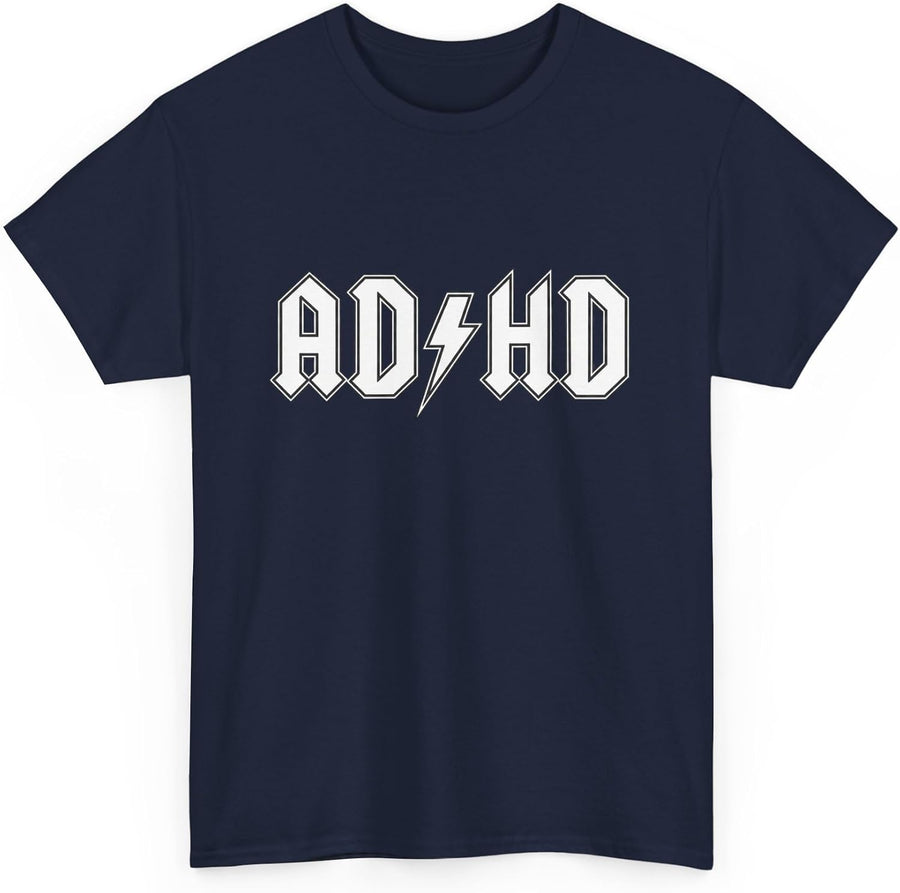 ADHD Shirt - Funny Neurodivergent Humor T-Shirt, Relatable Mental Health Meme Tee - Navy