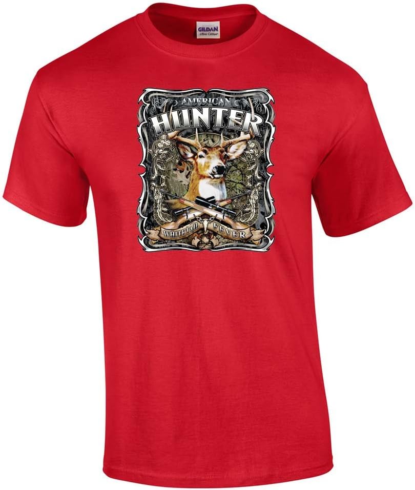 Trenz Shirt Company Hunting T-Shirt American Hunter Whitetail Fever Deer Buck Wildlife Venison Hunt Elk Outdoors Tee Shirt -