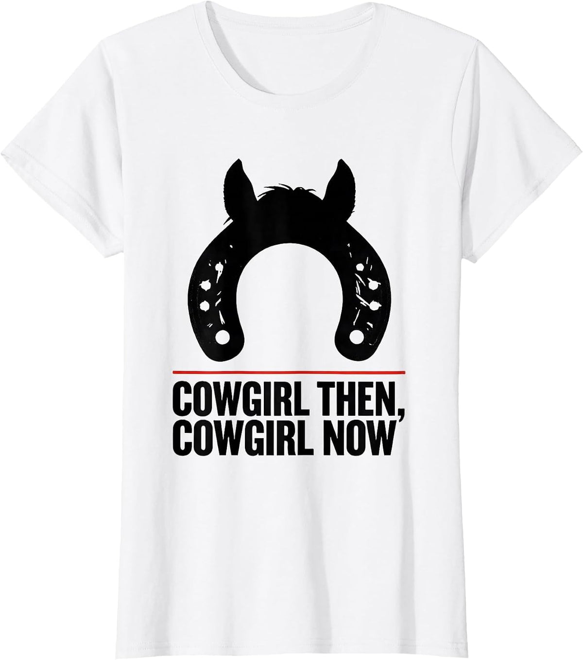 Cowgirl Then, Cowgirl Now Vintage Western Retro Cowgirl T-Shirt - White