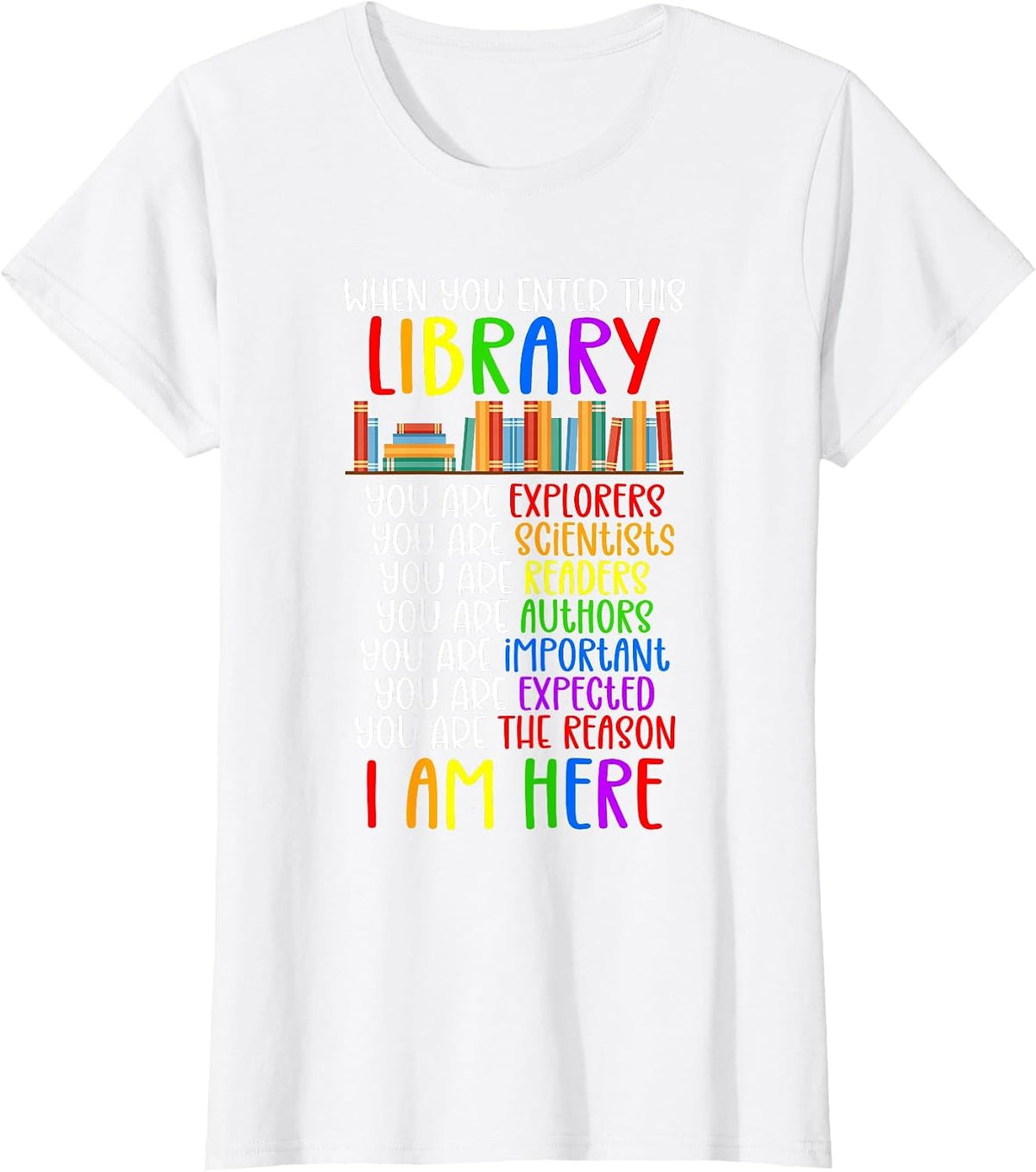 School Librarian Library Worker Appreciation T-Shirt - White