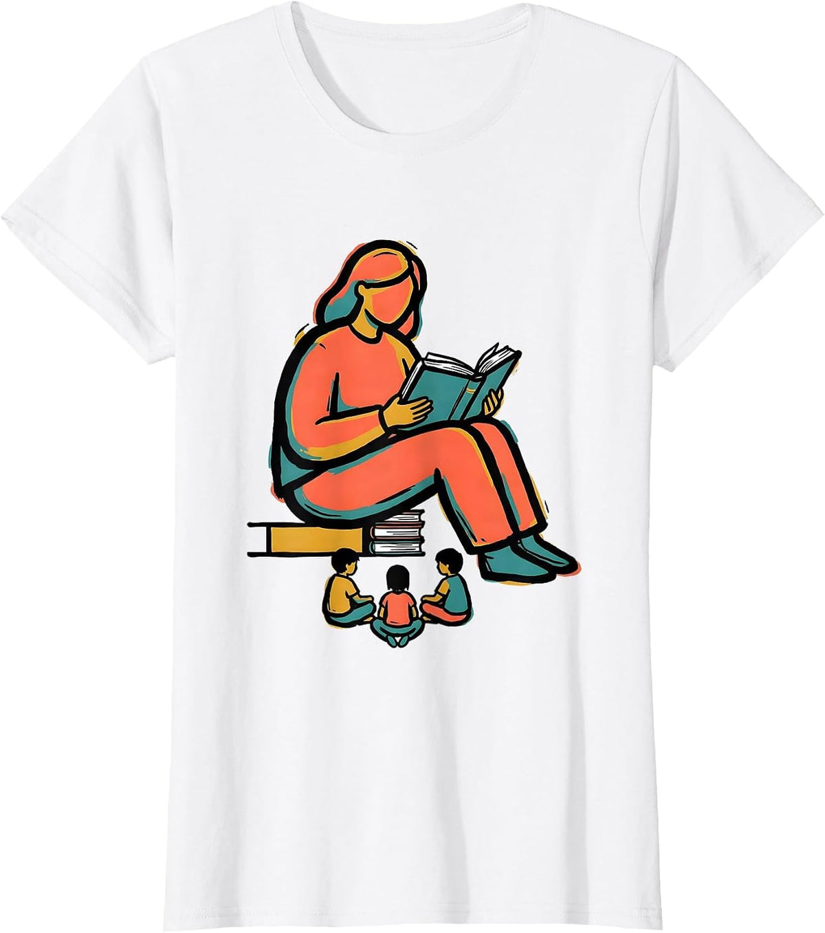 Book Host Librarian Library Day School Event T-Shirt - White