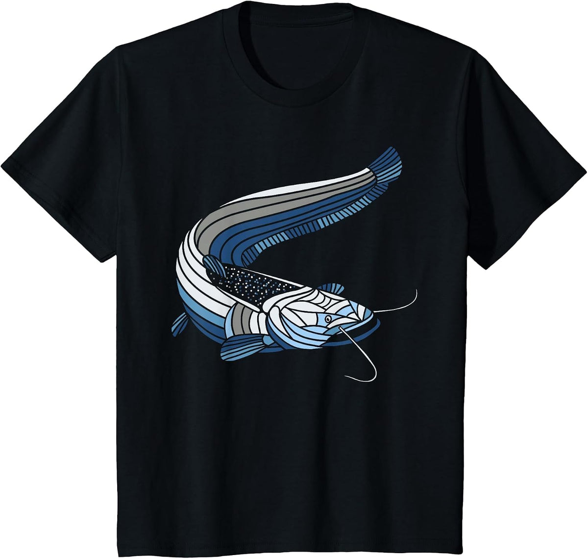 Wels Catfish Sheatfish T-Shirt - Black