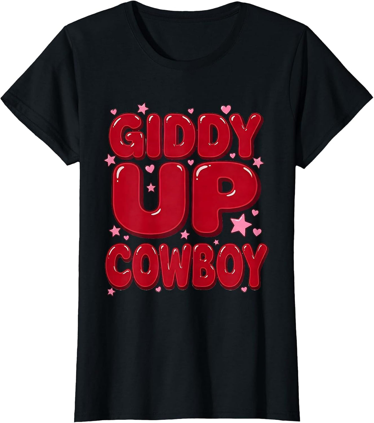Women's Save A Horse Ride A Cowboy Western Design T-Shirt - Black