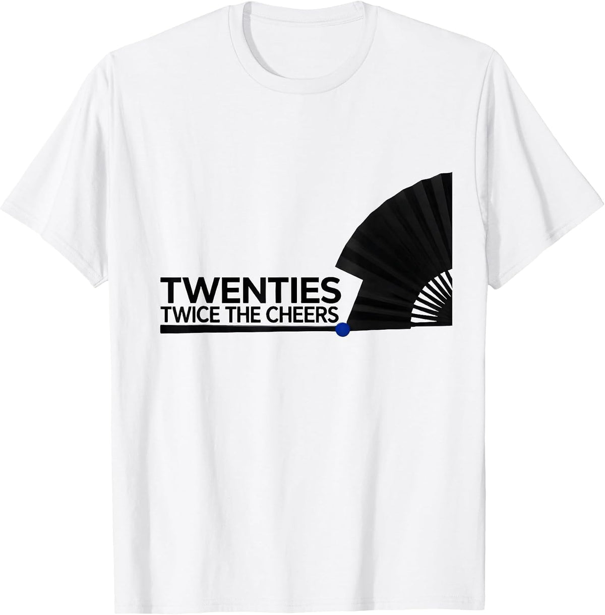 Men's Twenties Twice The Cheers Vintage 1920s Roaring Party T-Shirt - White