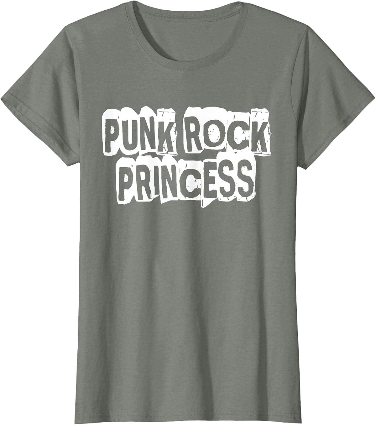 Punk Rock Princess T-Shirt - Olive Heather