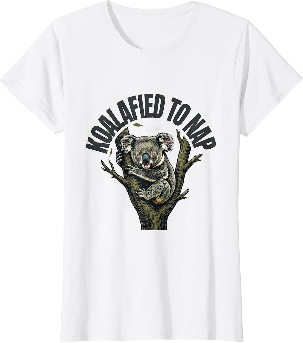 Women's Koalafied To Nap Funny Koala Lover Animal Humor T-Shirt - White