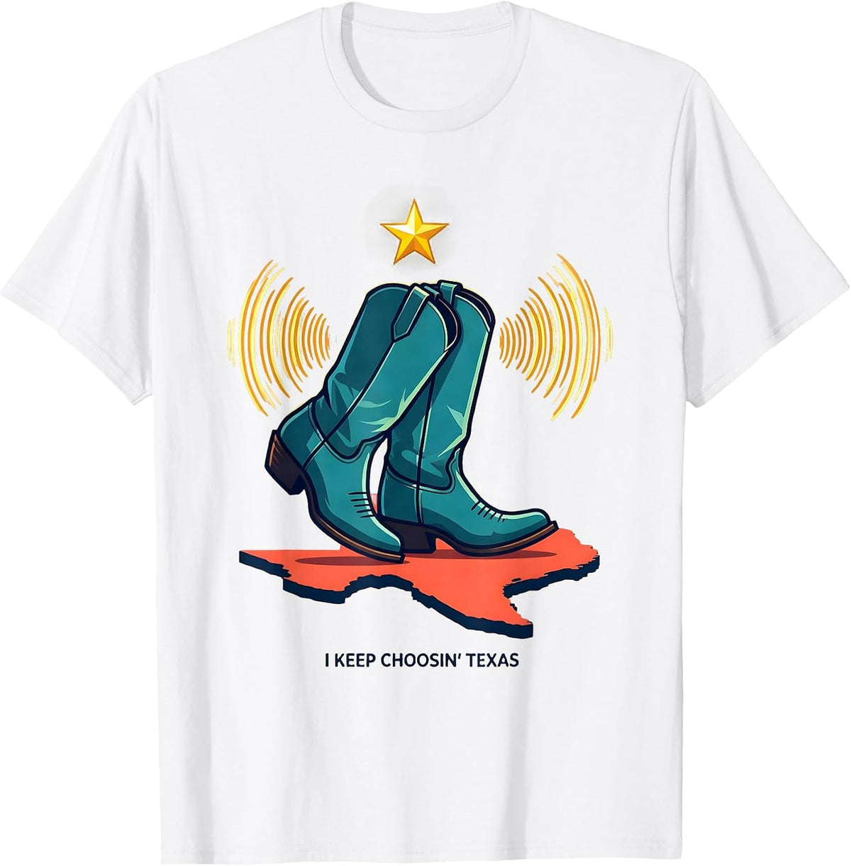 Men's I Keep Choosin Texas Western Pride Cowboy Boot Country T-Shirt - White