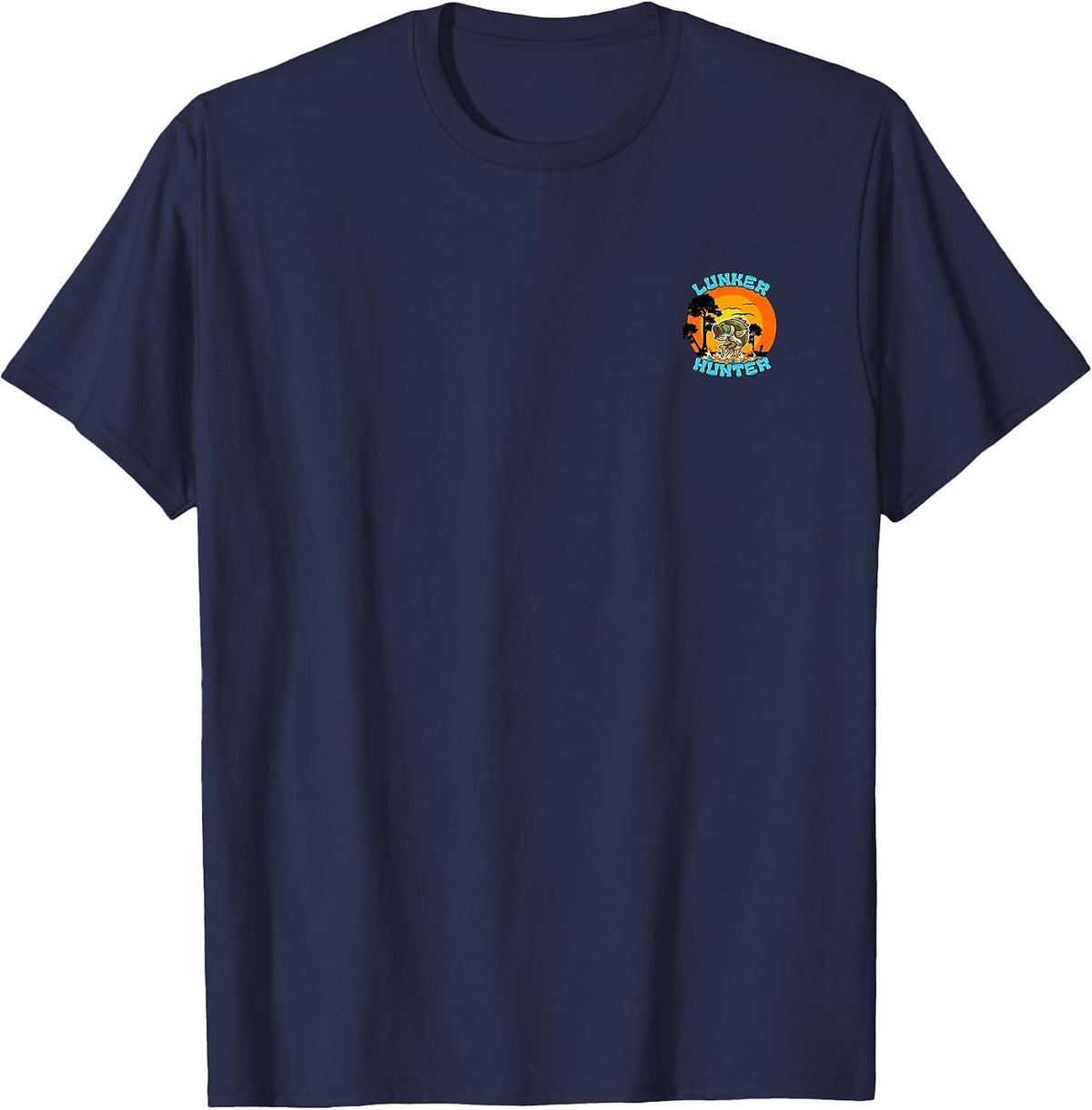 Bass Fishing Angler Fisherman T-Shirt - Navy Blue