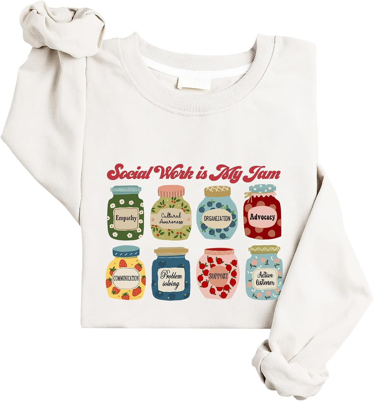 Social Work Is My Jam Sweatshirt Social Worker Sweatshirt - White