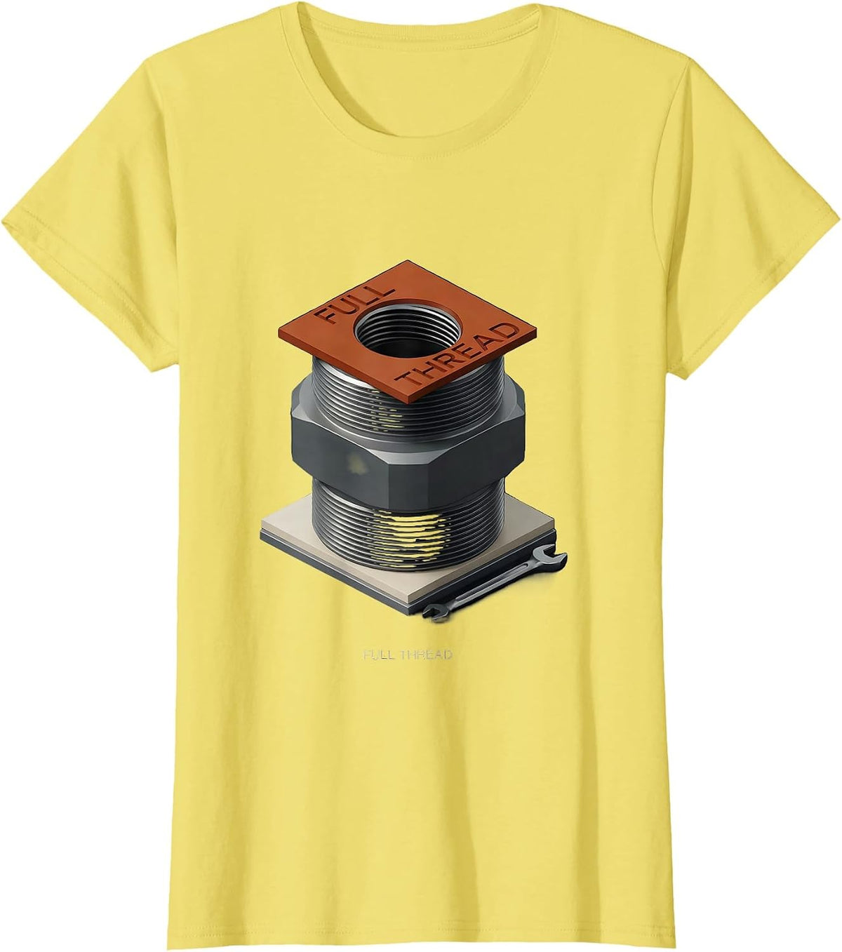 Women's Full Thread Oilfield Worker Oil Rig Roughneck Operator Gift T-Shirt - Lemon Yellow