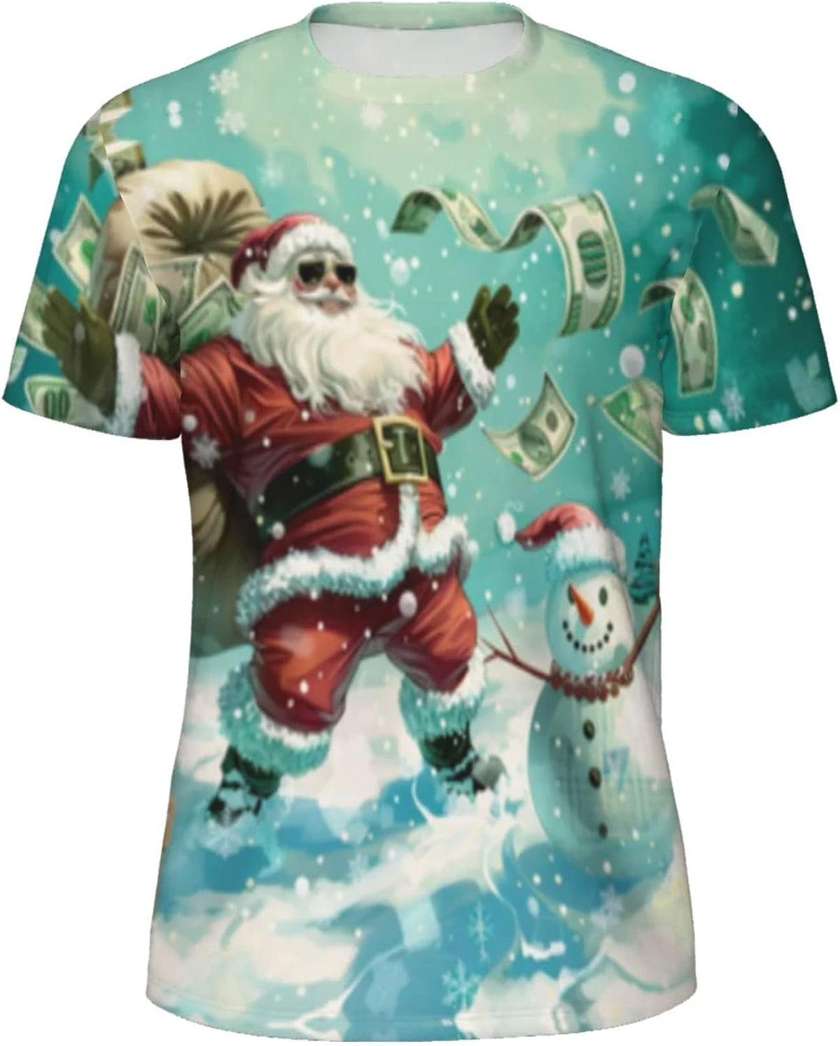 3D Pattern Printed T-Shirt Design Short Sleeve Tee Men's Graphic Top Casual Wear Cool Unique Gift - Christmas1