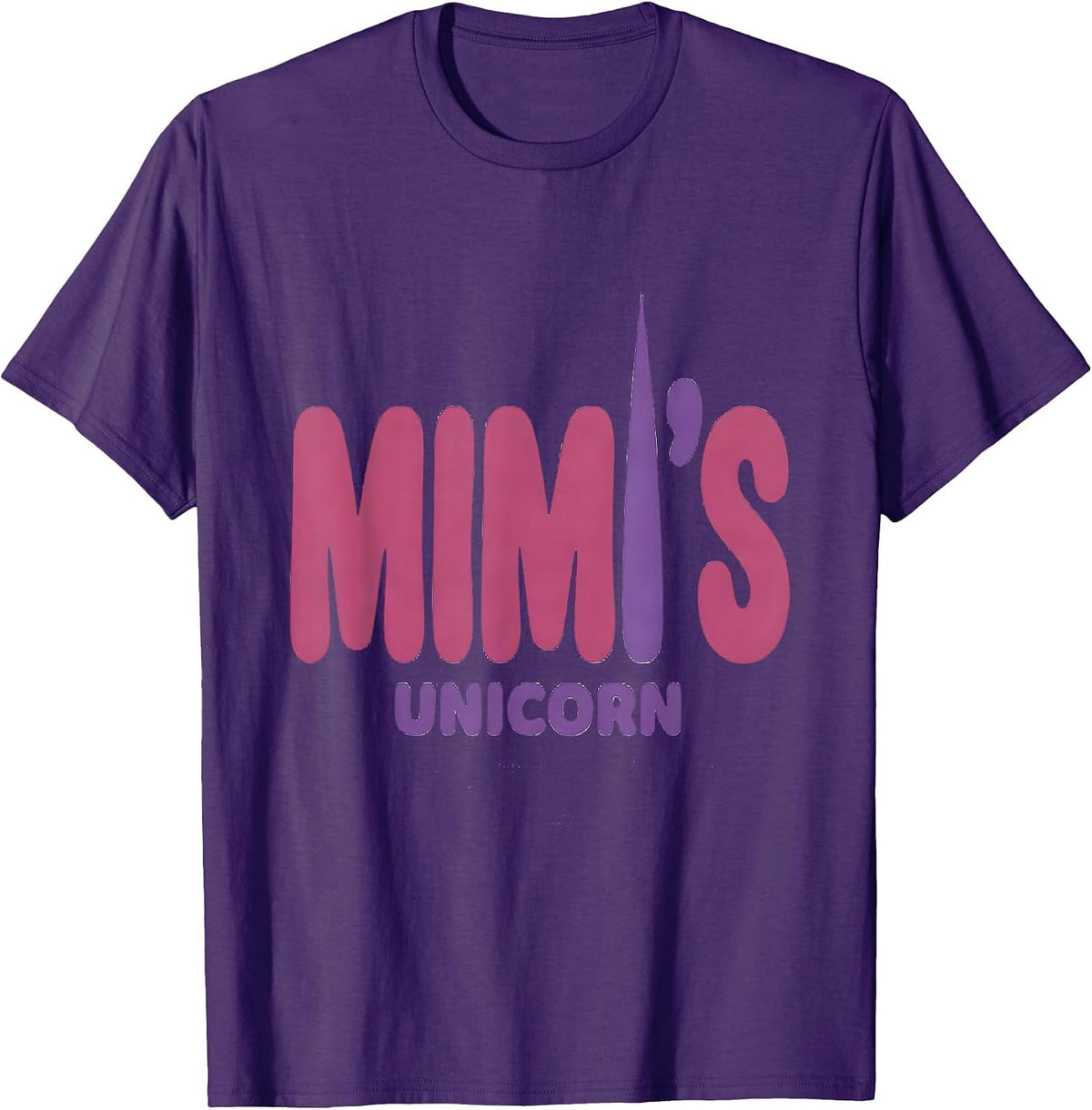 Mimi's Unicorn Sentimental Grandparent Gift T-Shirt - Purple