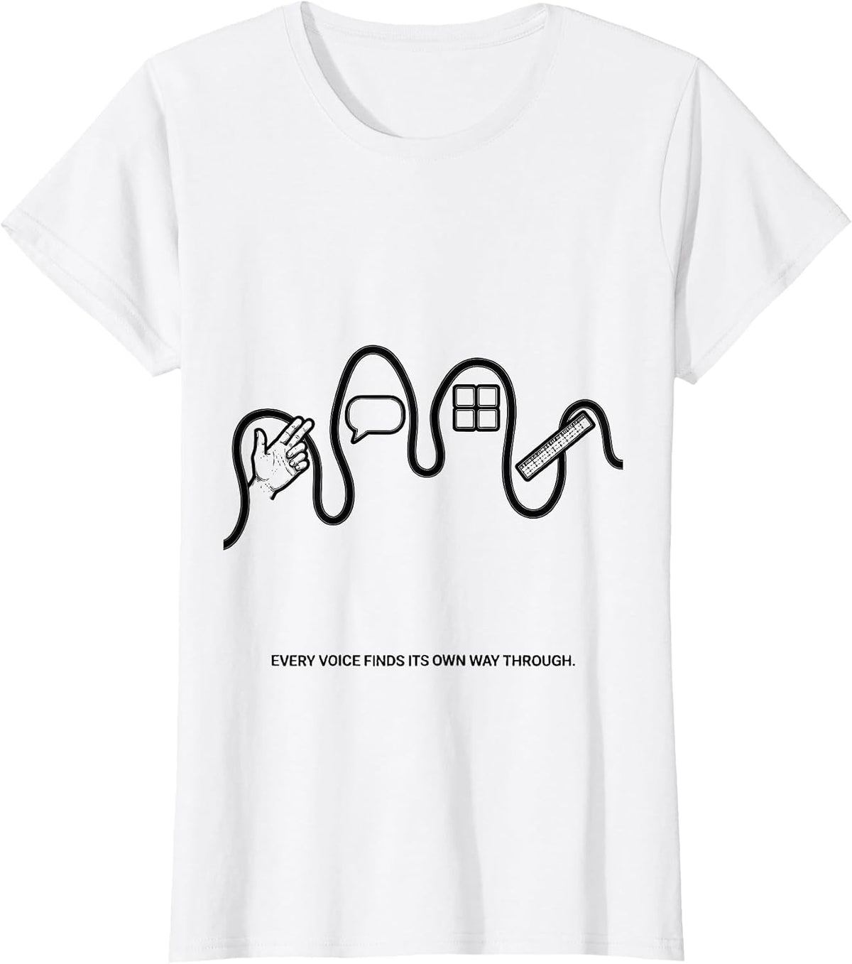 Every Voice Finds Its Own Way Through Special Education T-Shirt - White