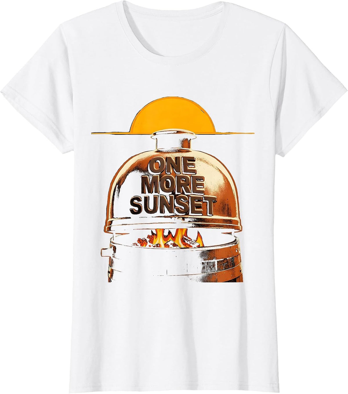 One More Sunset BBQ Pitmaster Last Cookout Summer Grill T-Shirt - White