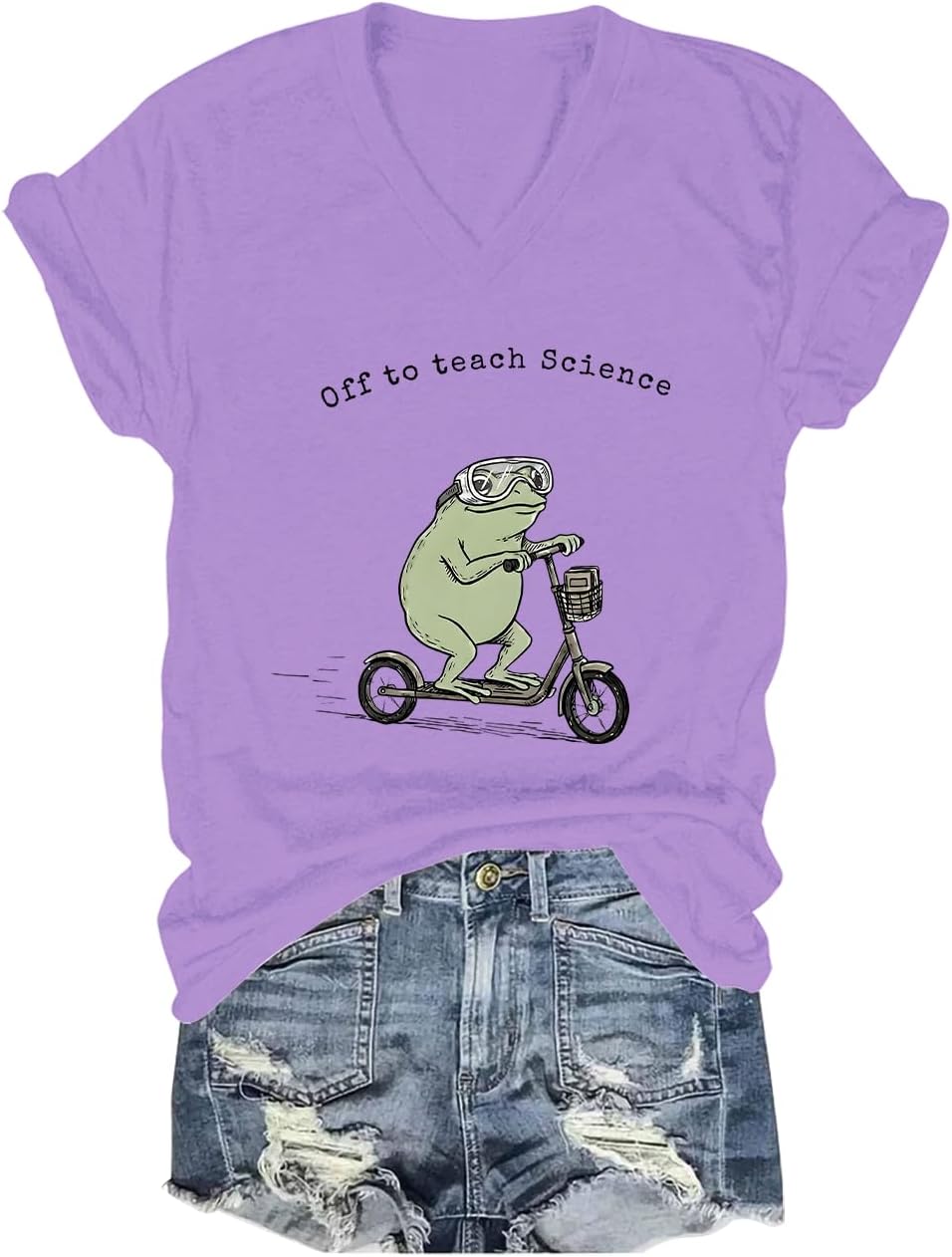 Off to Teach Science Shirt Cute Back to School Science Teacher T-Shirt - Light Purple-1