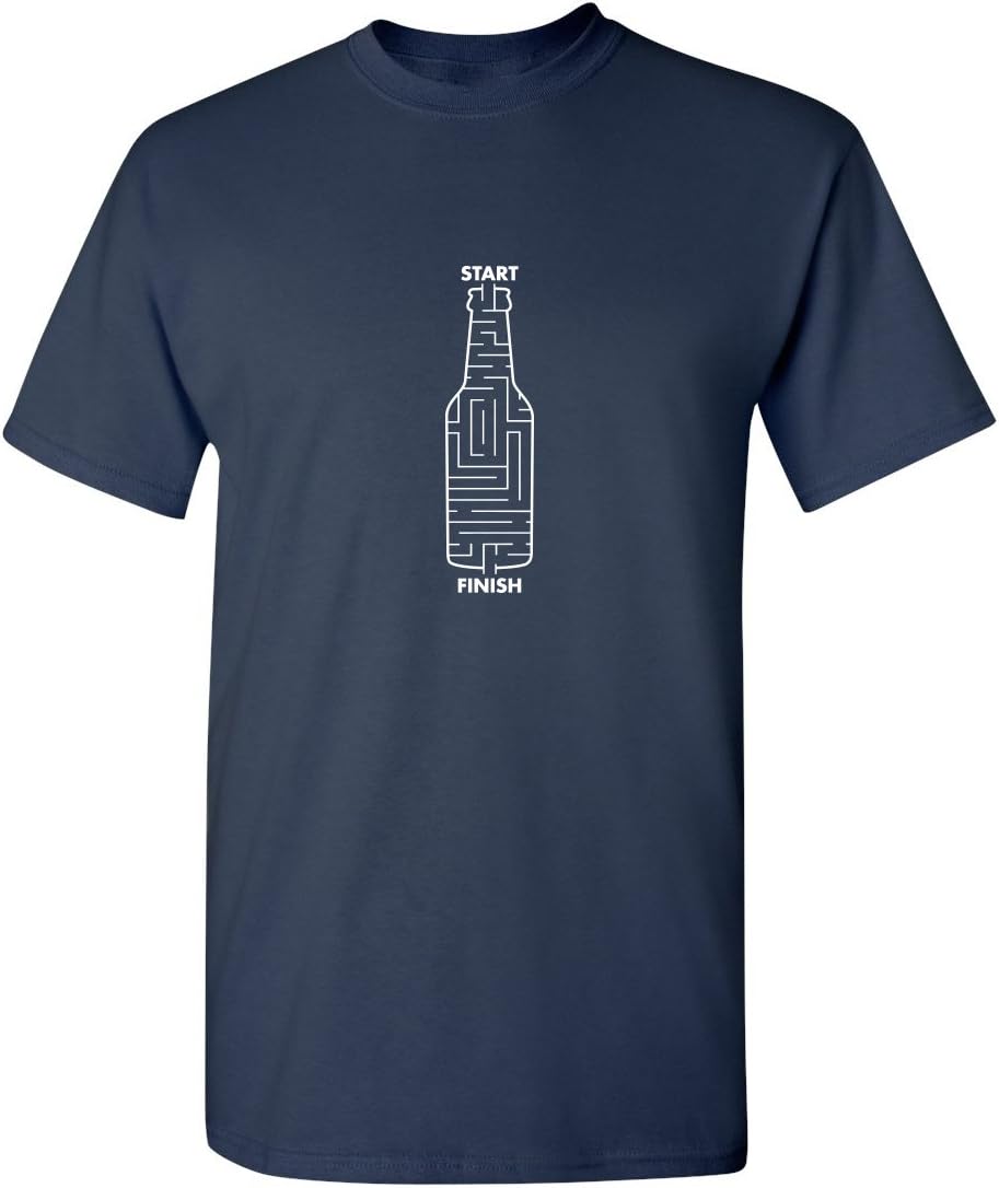 Beer Maze Graphic Novelty Super Soft Ringspun Funny Graphics T Shirts for Mens | Novelty T Shirts for Men | Graphics Tees -