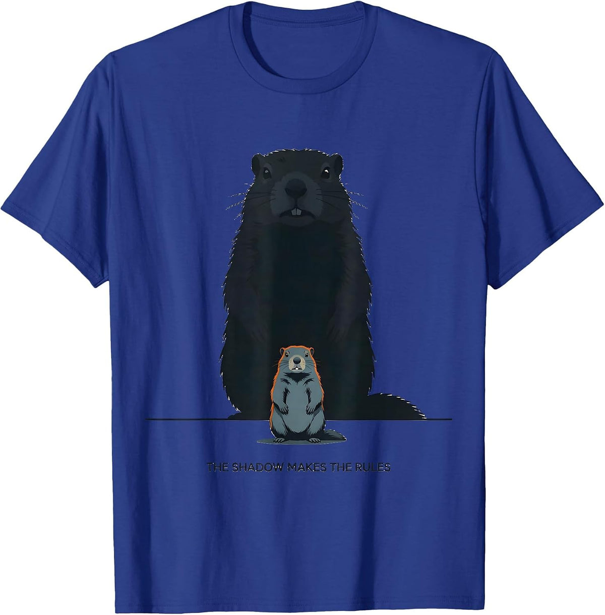 The Shadow Makes The Rules Funny Groundhog Day Vintage Humor T-Shirt - Royal Blue