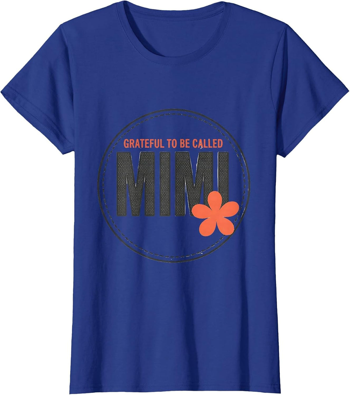 Women's Grateful To Be Called Mimi Sentimental Grandma Gift T-Shirt - Royal Blue