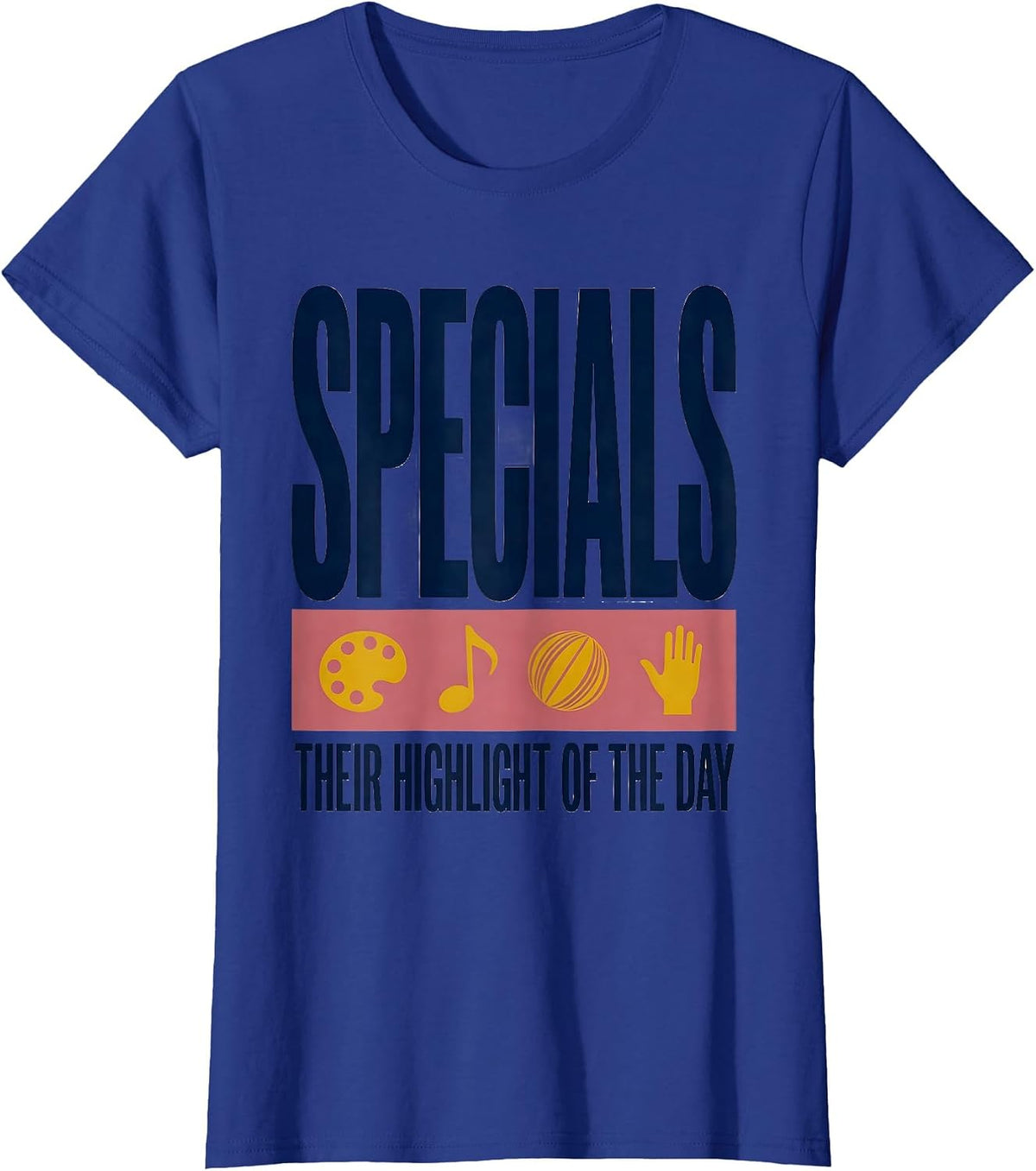 Women's Specials Their Highlight Of The Day Warm Teacher Squad T-Shirt - Royal Blue
