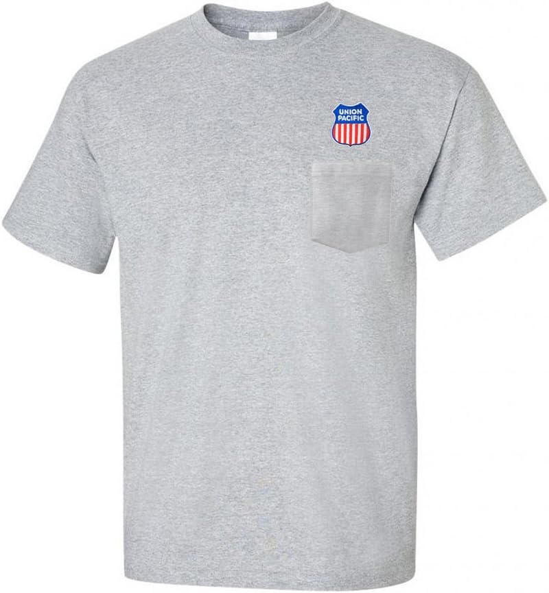 Daylight Sales Union Pacific Railroad Embroidered Pocket Tee [p47] - Sport Gray