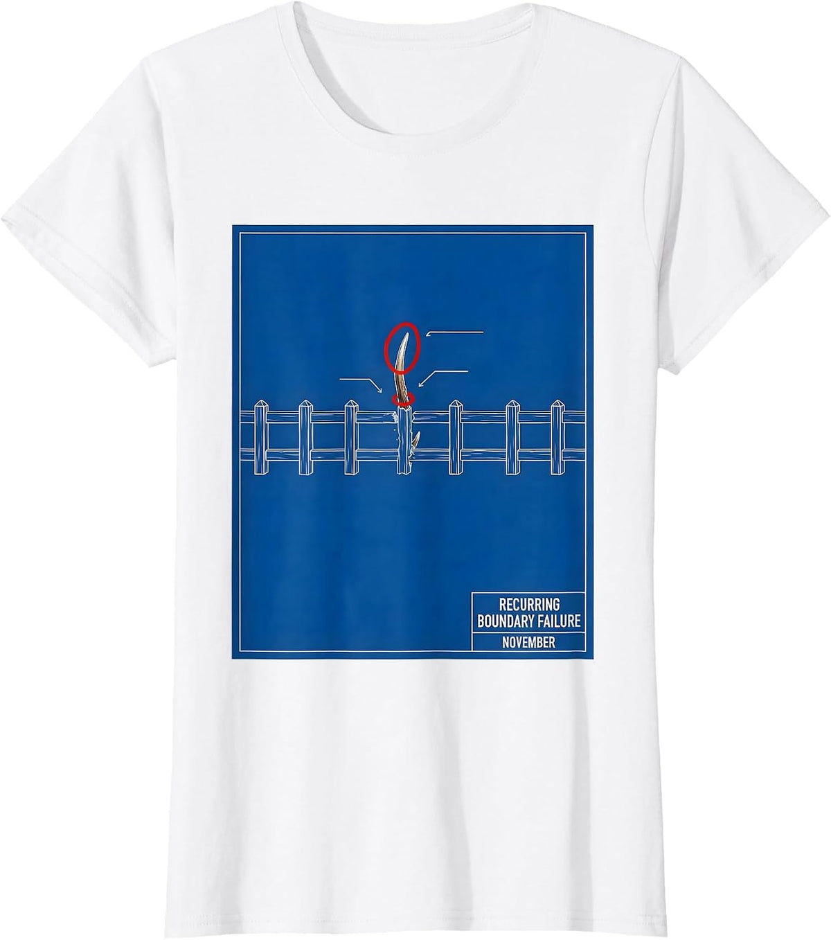Recurring Boundary Failure November Funny Deer Hunting Camo T-Shirt - White