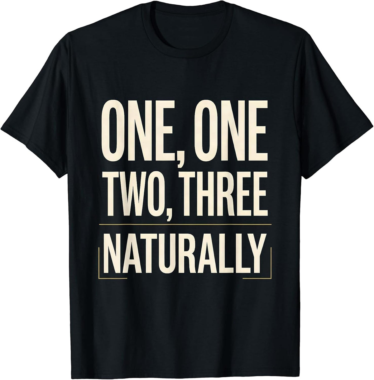 Men's One, One, Two, Three, Naturally Fibonacci Golden Ratio T-Shirt - Black
