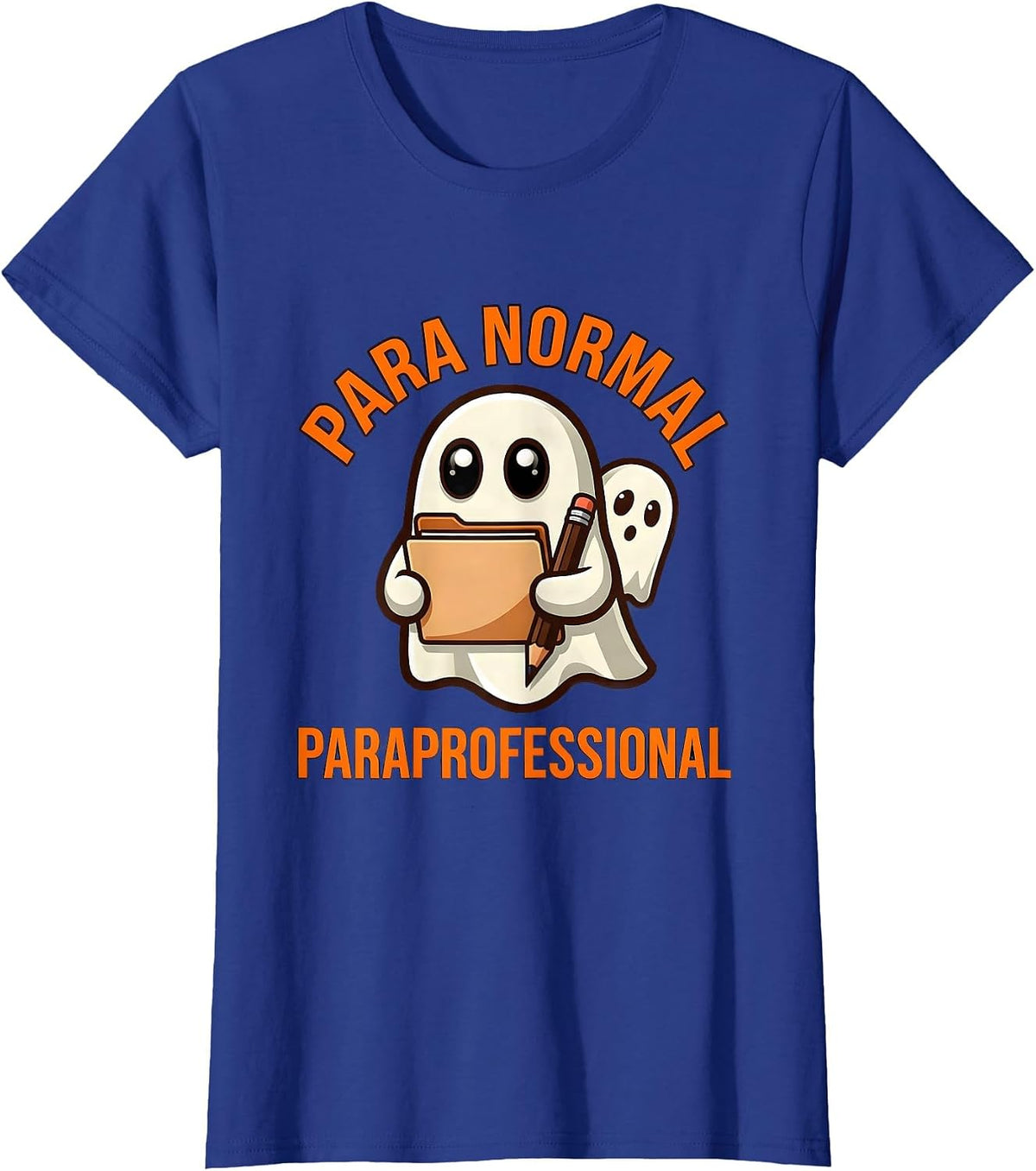 Women's Para Normal Paraprofessional Ghost SPED Teacher Halloween T-Shirt - Royal Blue