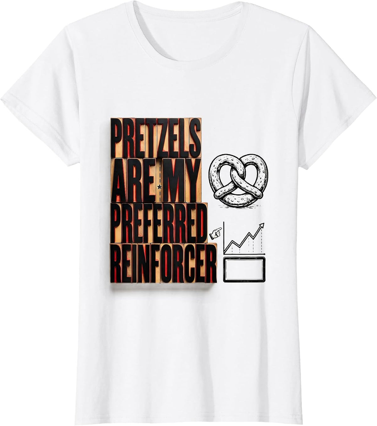 Women's Pretzels Are My Preferred Reinforcer Retro ABA RBT Therapist T-Shirt - White