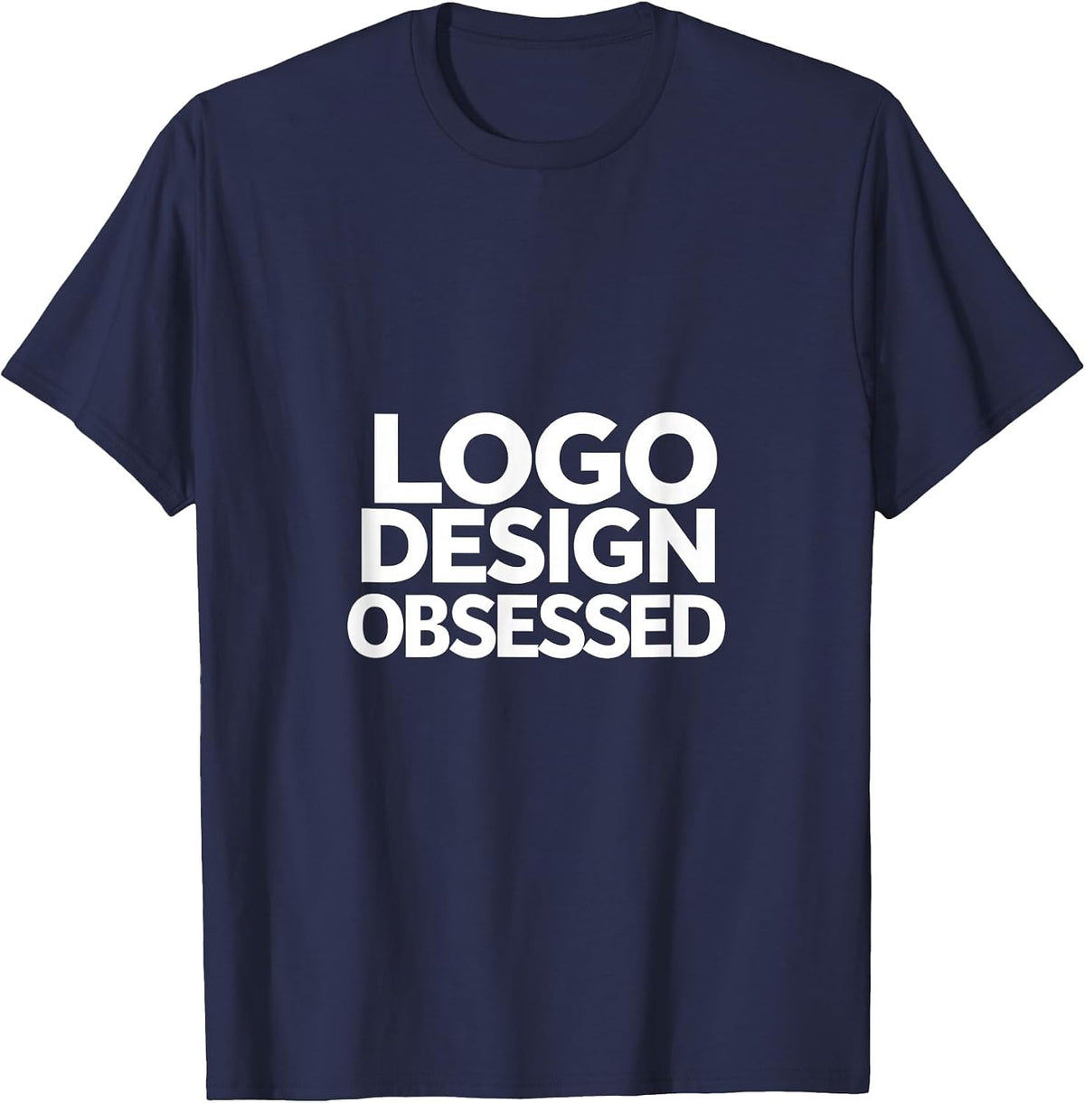 Logo Design Obsessed Graphic Designer Tee T-Shirt - Navy Blue