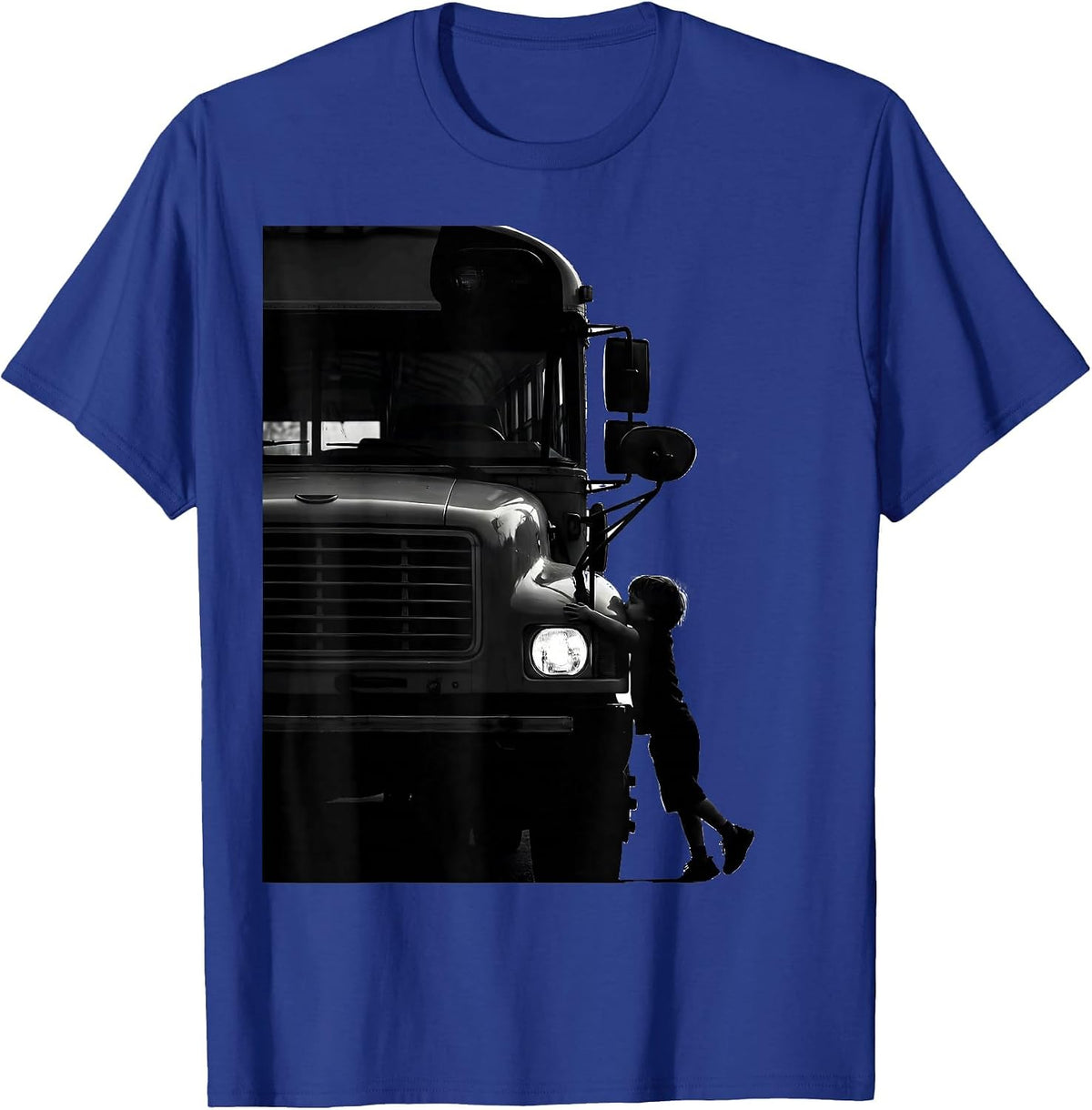 Child Hug School Bus Driver Novelty Humor T-Shirt - Royal Blue