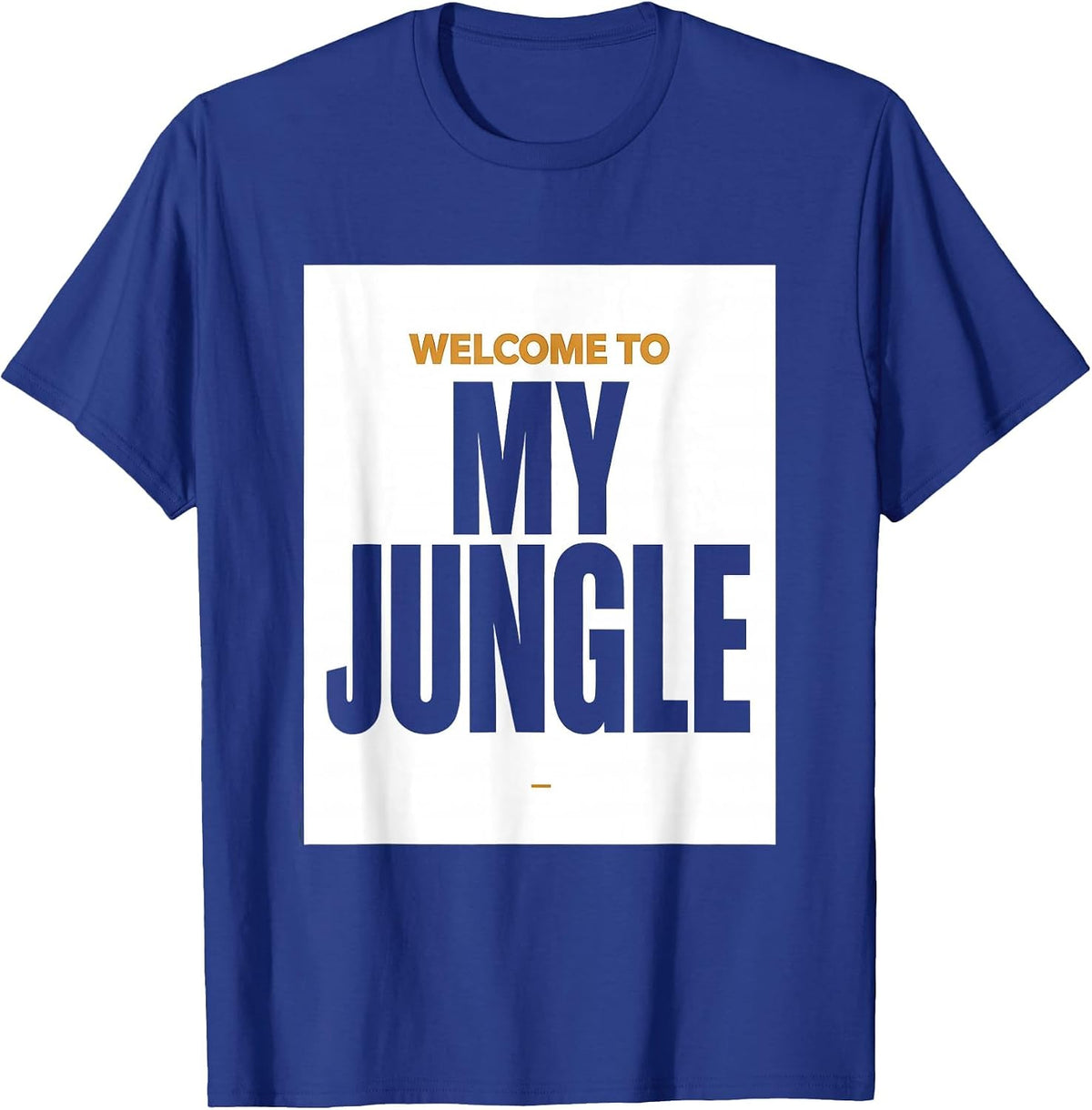 Welcome To My Jungle Teacher Safari Animal Print Back T-Shirt - Royal Blue