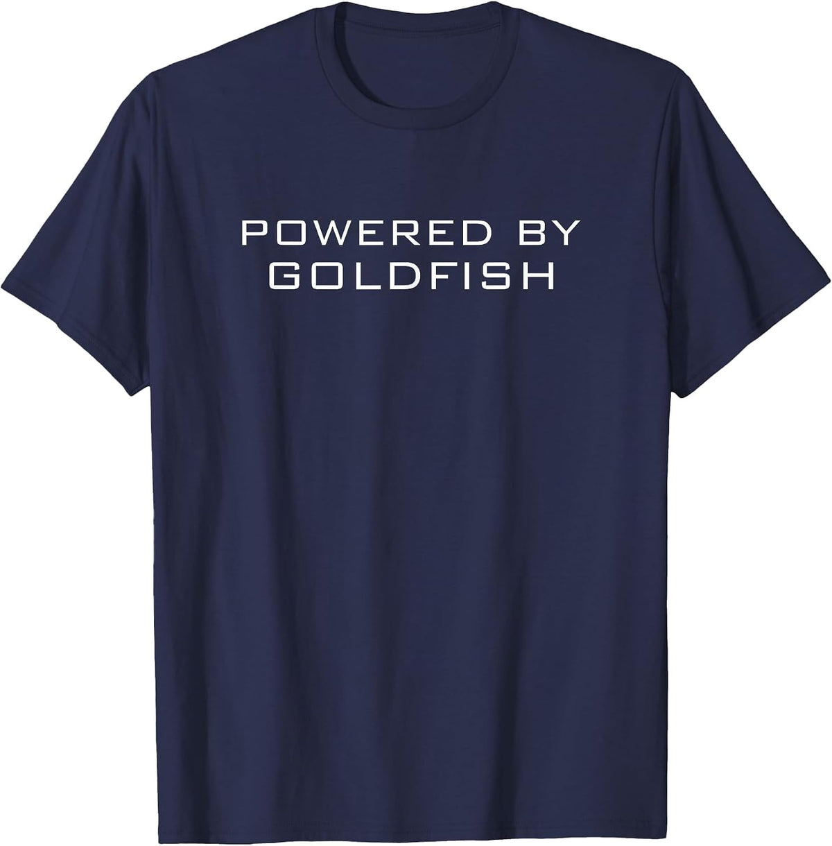 Powered By Goldfish Shirt Goldfish T-Shirt - Navy Blue