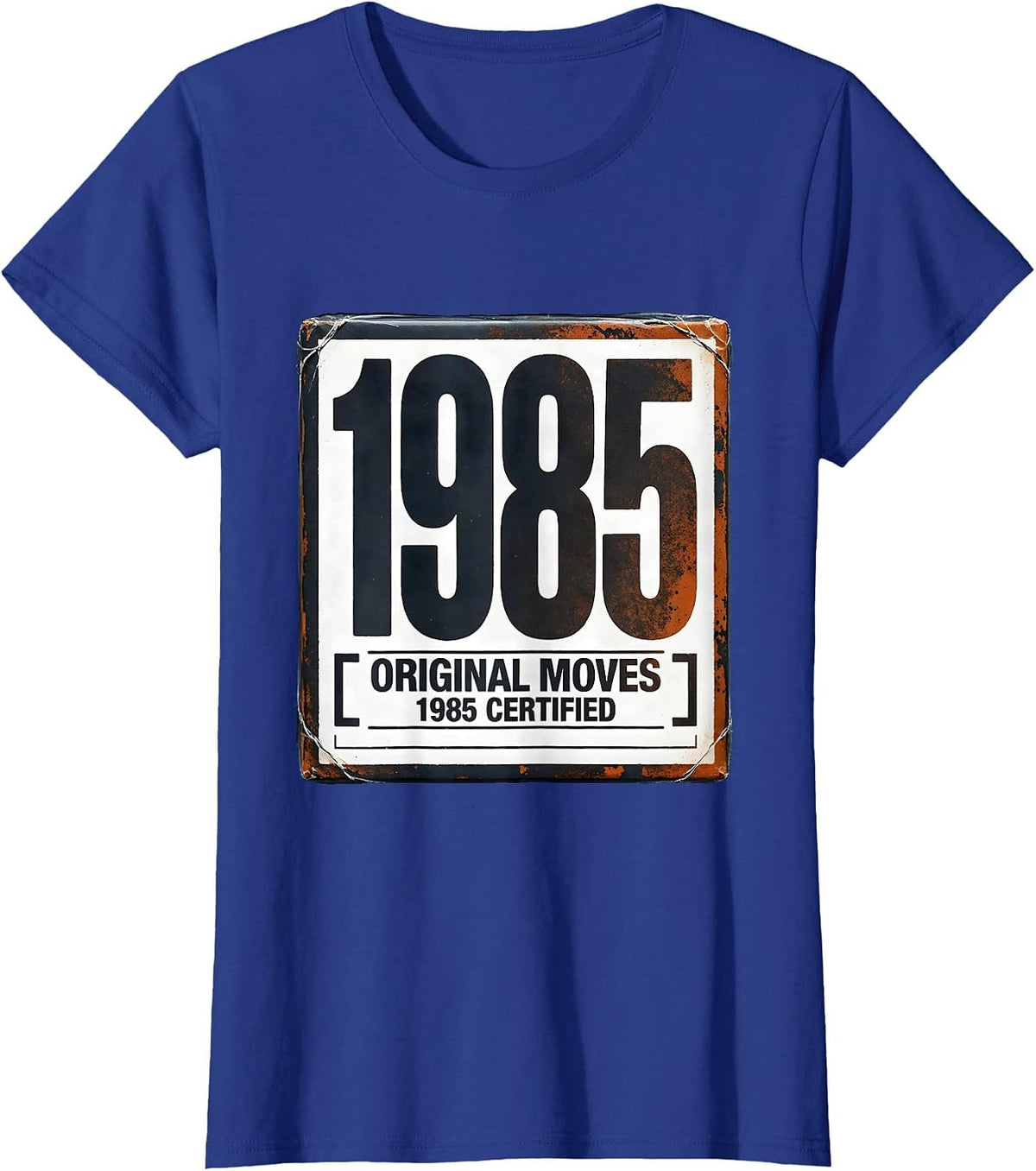 Women's Original Moves, 1985 Certified Funny Retro Vintage T-Shirt - Royal Blue