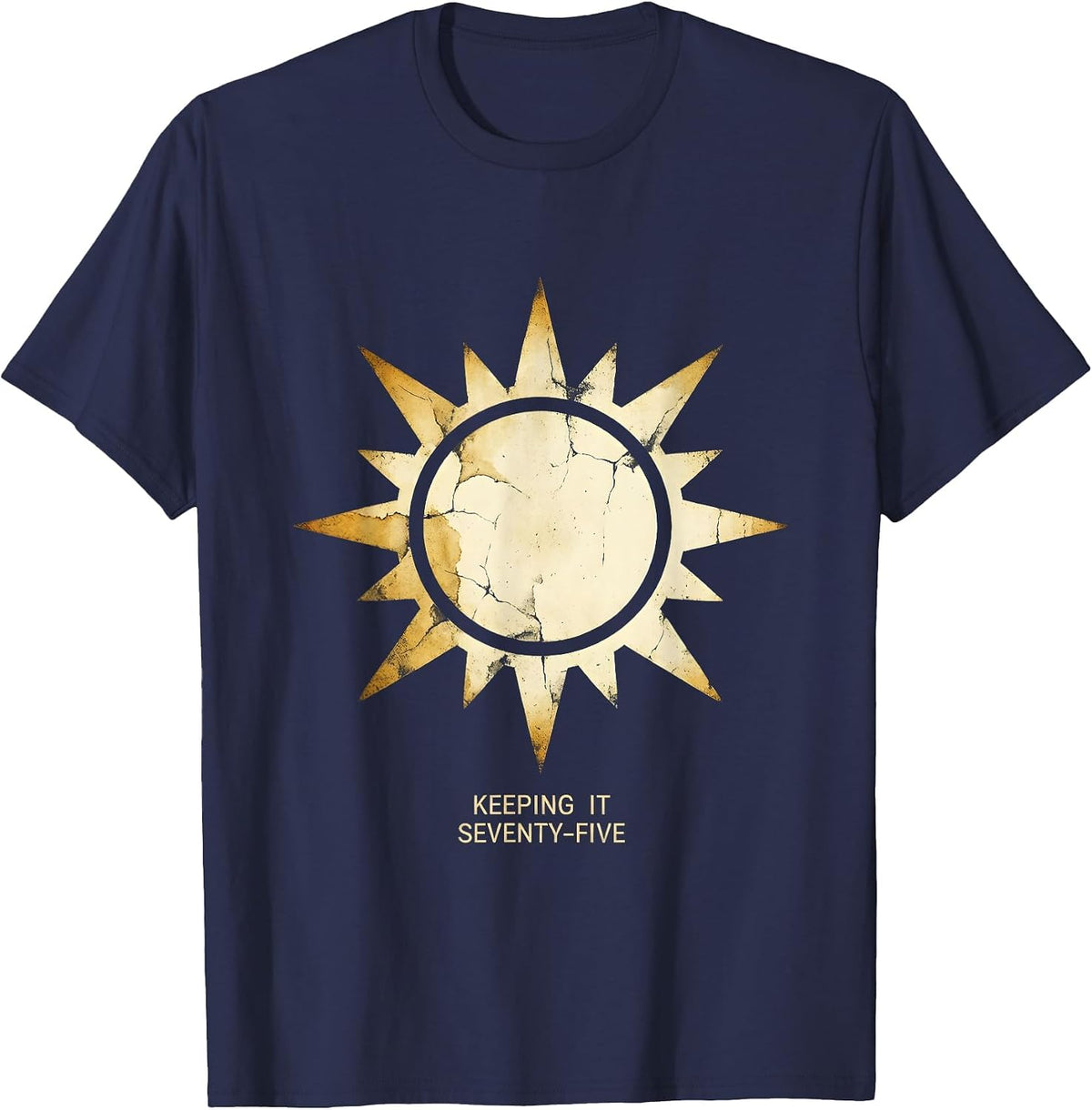 Keeping It Seventy-Five Retro 1975 Design T-Shirt - Navy Blue