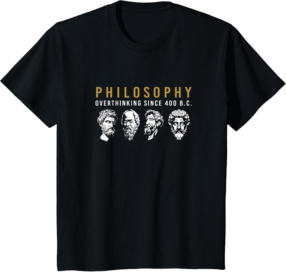 Funny Philosophy Overthinking Philosophers T-Shirt - Black