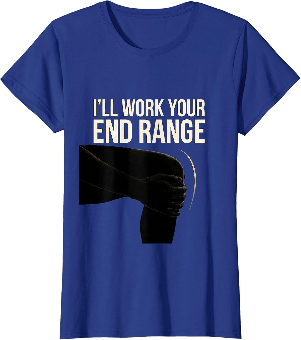 Women's I'll Work Your End Range Funny Physical Therapist PT Gift T-Shirt - Royal Blue