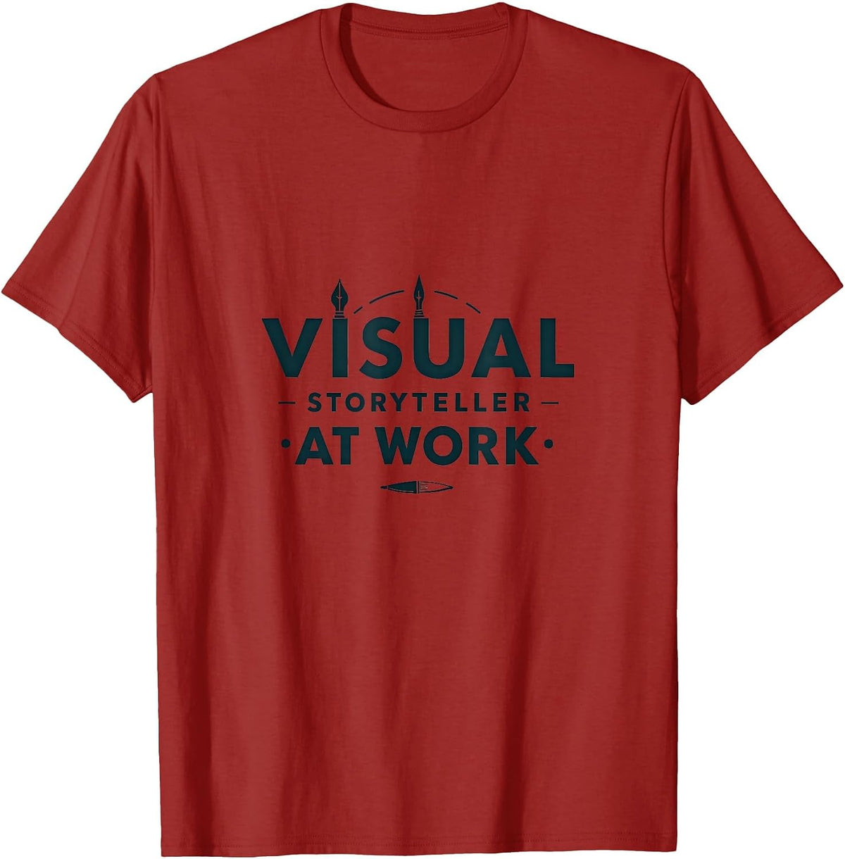 Visual Storyteller at Work Creative Designer T-Shirt - Cranberry Red
