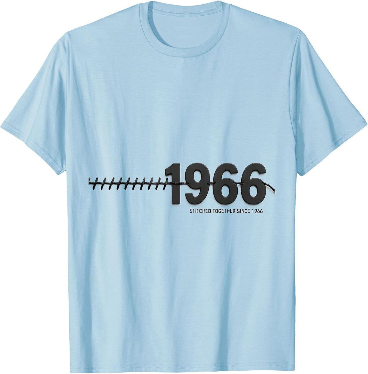 Men's Stitched Together Since 1966 Vintage Legends Born T-Shirt - Baby Blue