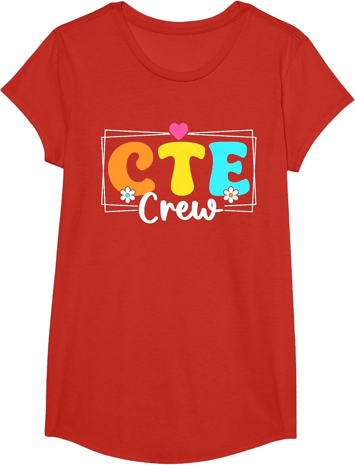 CTE Crew Teacher Back to School Teachers Students T-Shirt - Girls Red