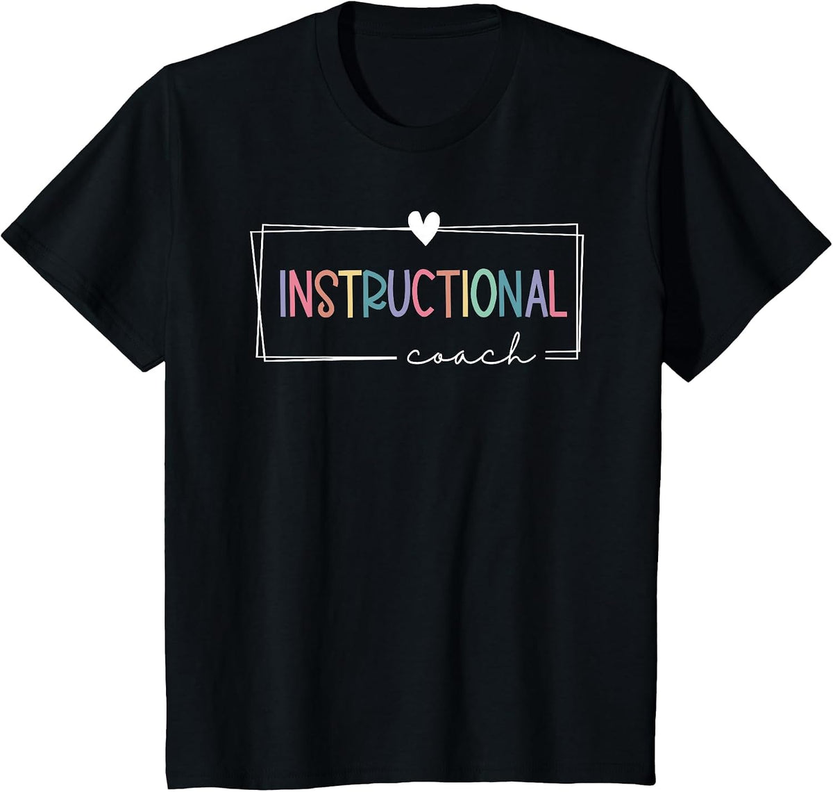Instructional Coach School Cute Academic Specialist Teacher T-Shirt - Black