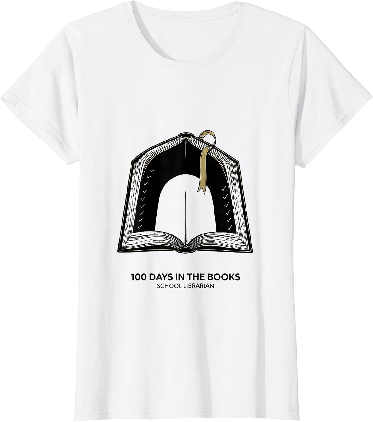 Women's 100 Days In The Books School Librarian T-Shirt - White