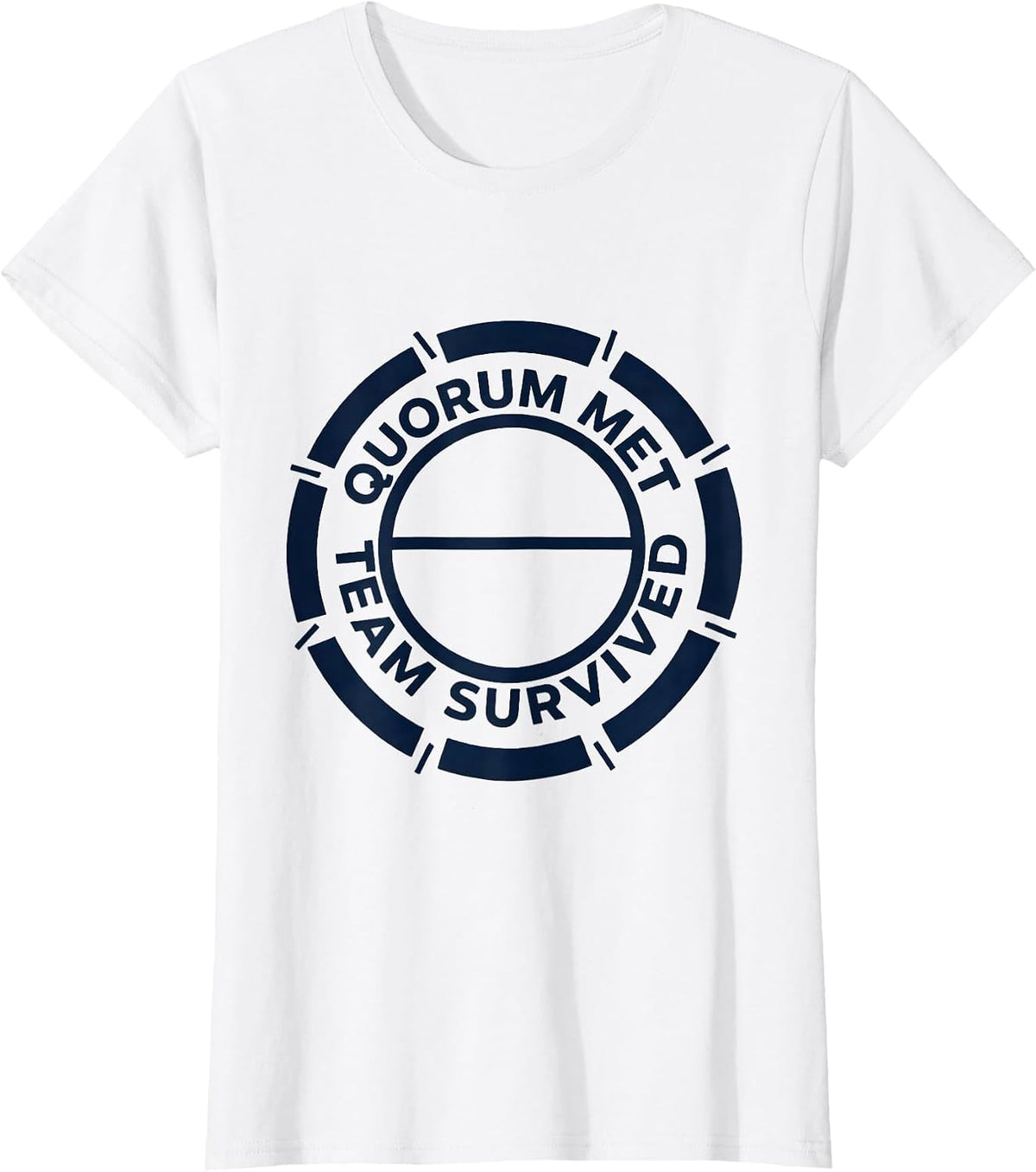 Quorum Met Team Survived Geometric Special Education Teacher T-Shirt - White